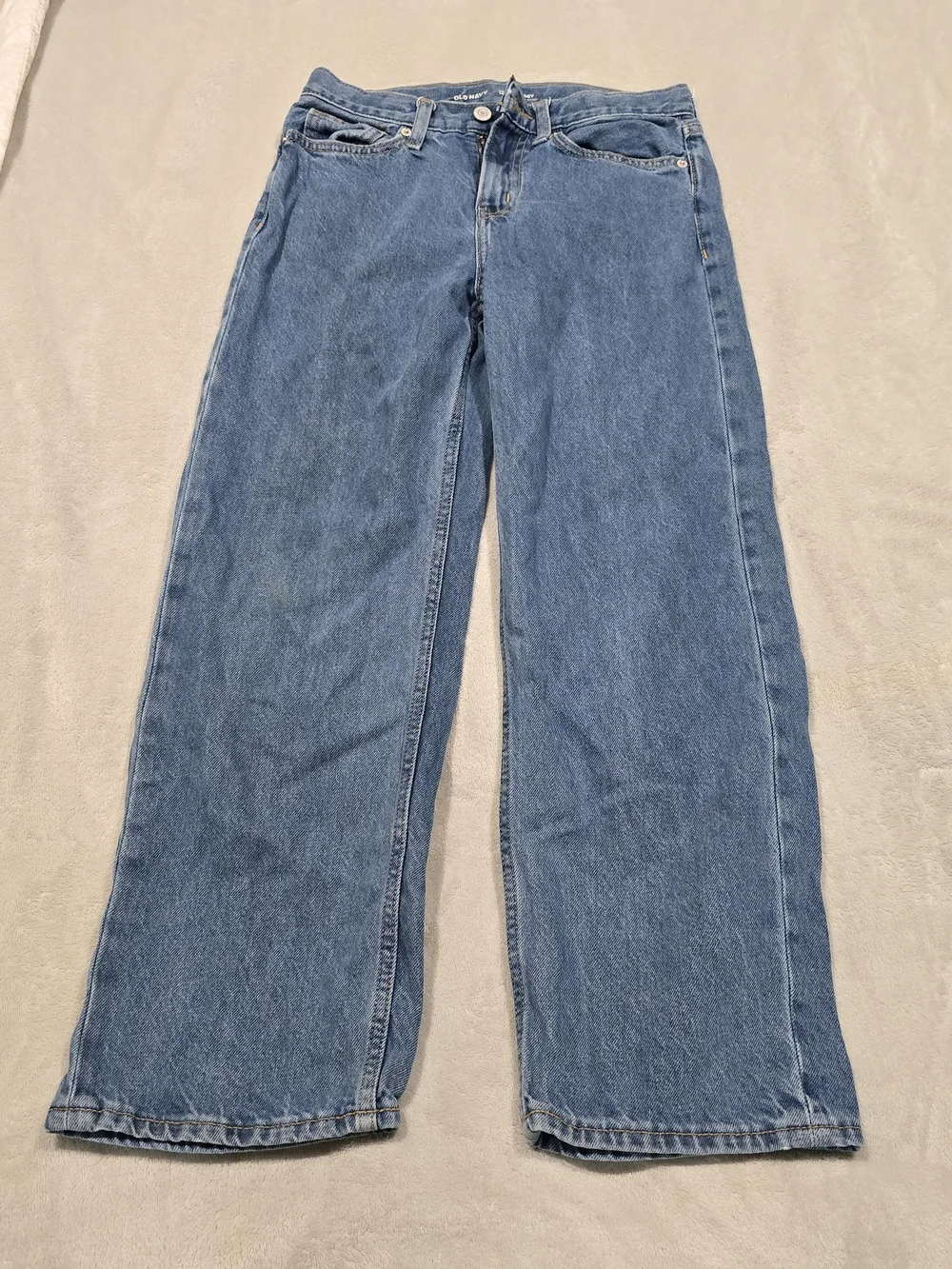 Old Navy Boys Olive Camo Cargo Pants with Blue Denim Jeans